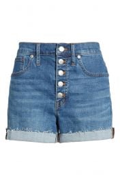 Madewell High Waist Button Front Denim Shorts  Derby    Nordstrom at Nordstrom